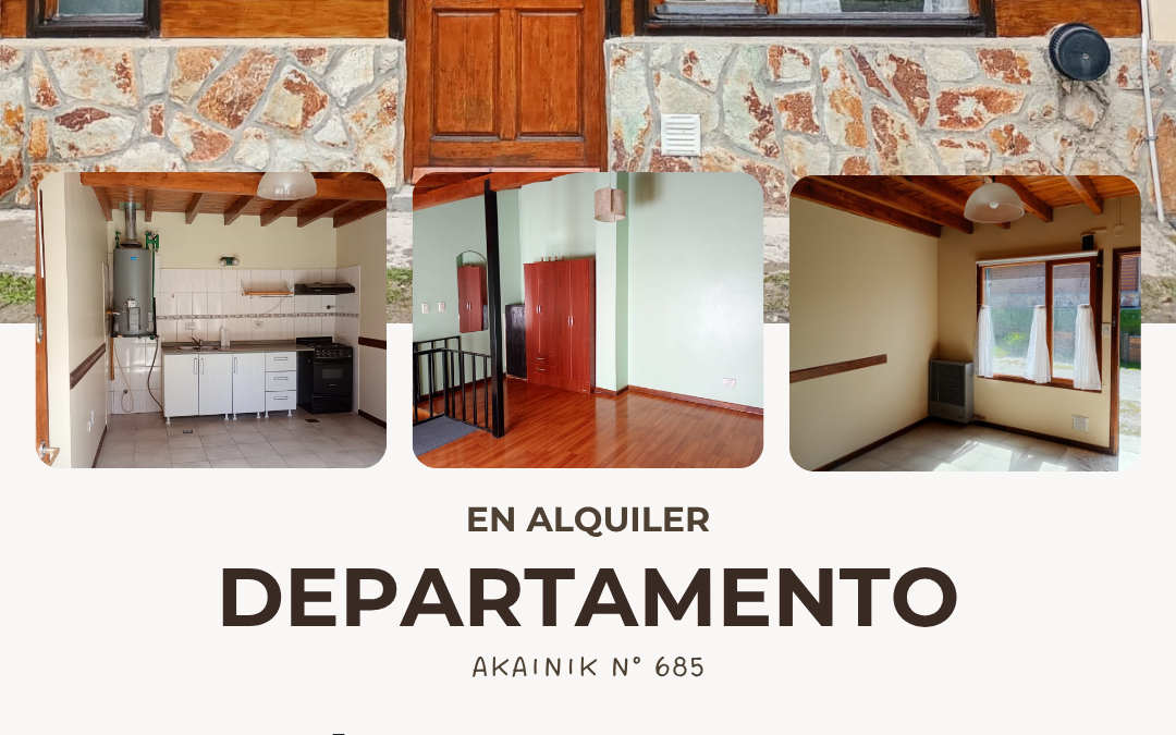 Departamento de 1 dormitorio en alquiler – Akainik, Ushuaia