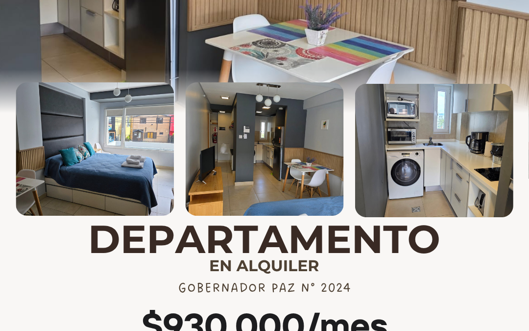 Monoambiente amoblado en alquiler en Gobernador Paz – Ushuaia