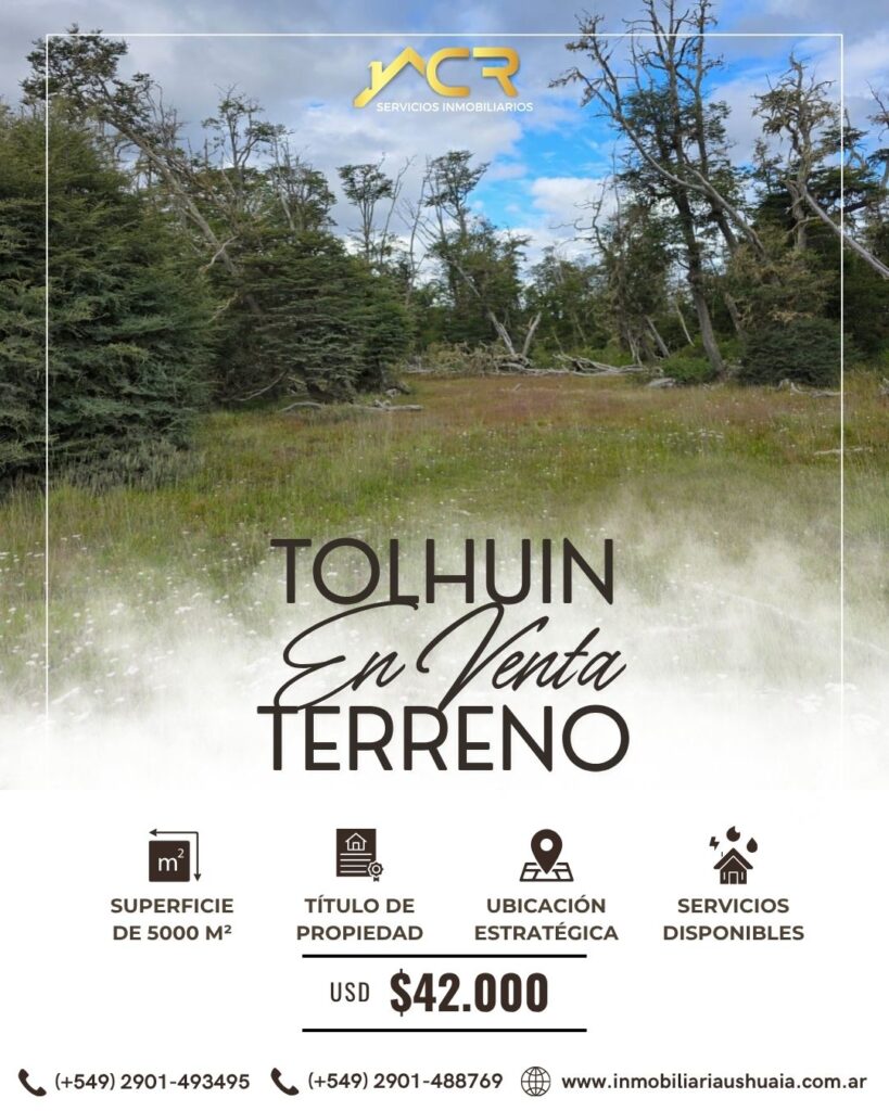 Terreno en venta de 5.000 m² en Tolhuin