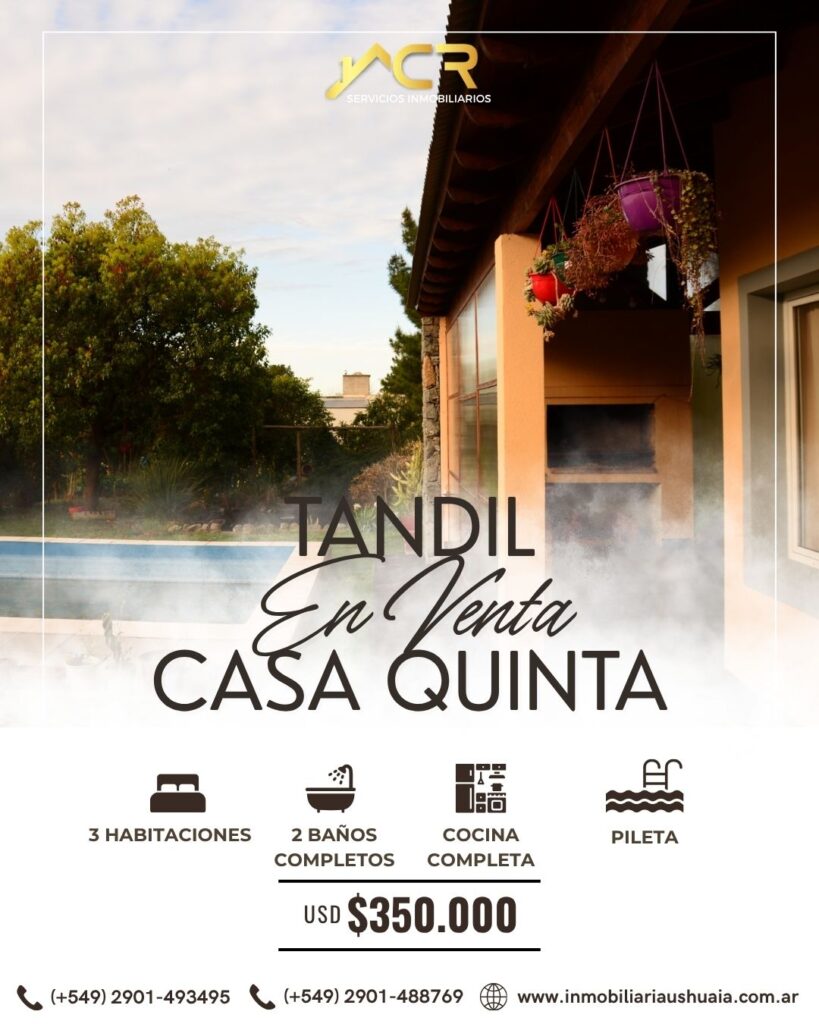 Casa quinta en venta en Tandil.